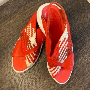 Red Nike Air Huarache sandals 12